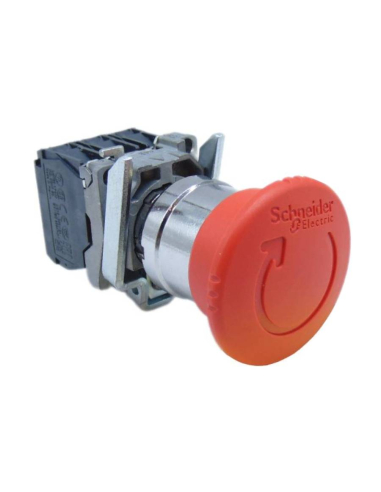 Botão de parada de emergência diâmetro 40 2NC + 1NO (pressionar-girar) - SCHNEIDER