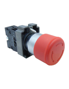 Metal mushroom stop button...