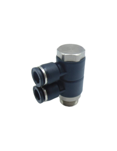 Racor orientable 2 cuerpos 1/2 tubo diámetro 12|ADAJUSA
