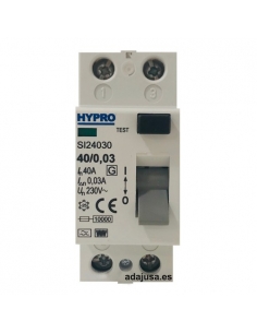 2-pole differential 40A 30mA Superimmunized - Hypro 2