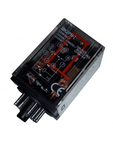 Power relay 2 contacts 230VAC light indication
