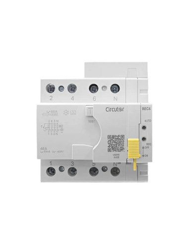 Self-resetting Circuit breaker 4 poles 40A 300mA CIRCUITOR REC4 | ADAJUSA | price