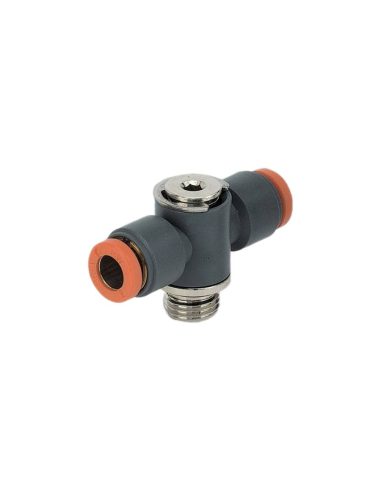 Racor giratorio doble M5 tubo diámetro 4mm tecnopolímero - Metal Work|ADAJUSA