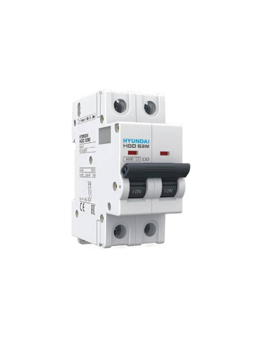 Magnetotérmico 2 polos 10A (2x10A) curva D - Hyundai Electric