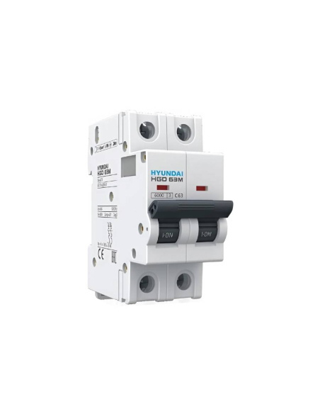 Magnetotérmico 2 polos 16A (2x16A) curva D - Hyundai Electric