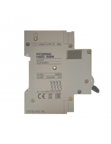 Magnetotérmico 4 polos 32A  CURVA d - Hyundai Electric