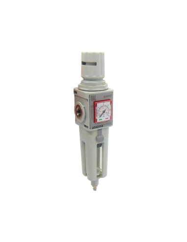 Filtro-regulador neumático 1 0-12 bar purga semi automática tamaño 3 serie FRL EVO - Aignep