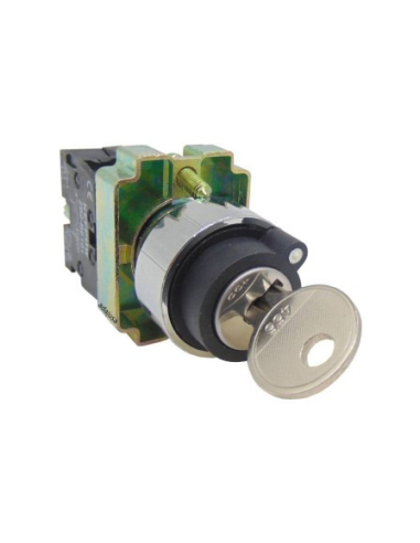 2-position metal key selector (Off-On) 1 complete open contact (NO)