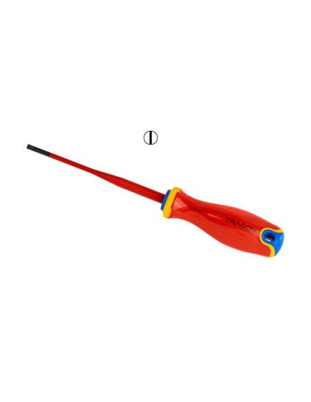 Destornillador plano 3x100mm VDE 1000V Tracon | ADAJUSA