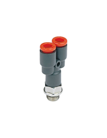 Y male fitting 1/4 tube diameter 10mm technopolymer - Metal Work | ADAJUSA