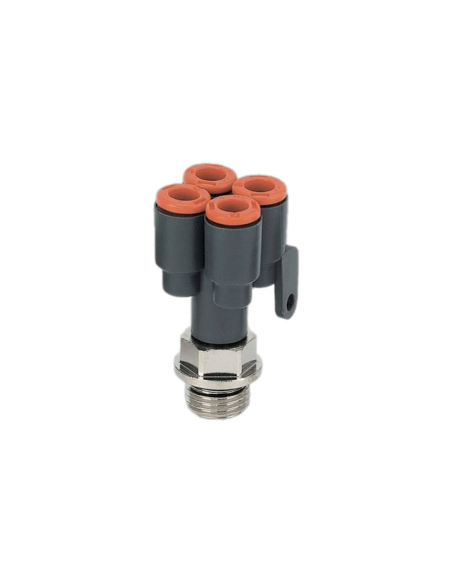 Double Y fitting 1/4 inlet and 4mm diameter outlet technopolymer - Metal Work | ADAJUSA