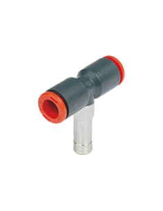T-piece tube fitting 10mm with 10mm central spike technopolymer - Metal Work | ADAJUSA