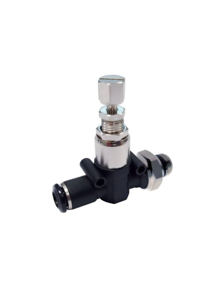 Regulador de presión tubo 8mm - macho short 1/4 - Aignep|adajusa
