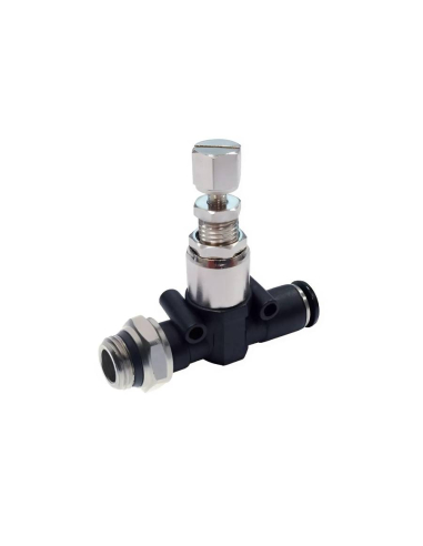 Regulador de presión macho short 1/4 -  tubo 8mm - Aignep|adajusa