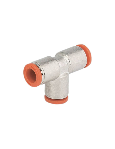 Racor T intermedio tubo 14mm instantáneo - Metal Work|adajusa
