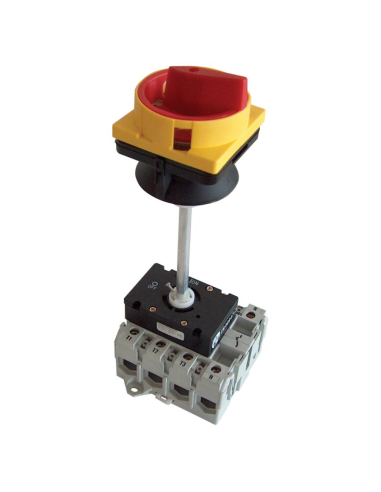 Interruptor seccionador 4 polos 40A amarillo-rojo Tracon | ADAJUSA