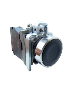 Black metal push button...