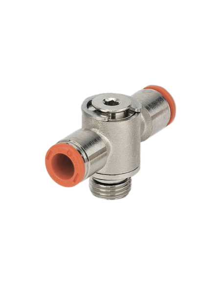 Racor giratorio doble 1/8 tubo diámetro 8mm - Metal Work|adajusa