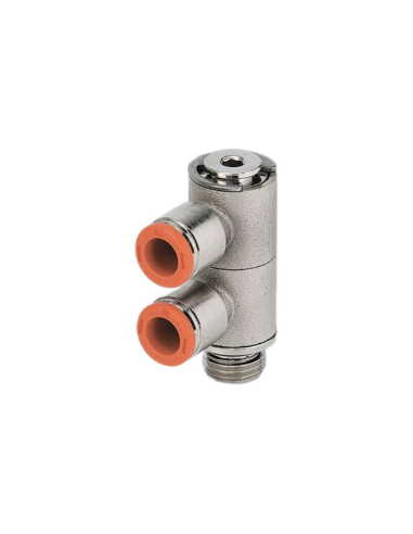 Encaixe giratório de 2 corpos 1/4 diâmetro do tubo 6mm - Metal Work