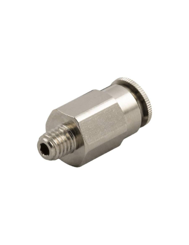 Racor recto macho cónico M6X1 tubo 6 para lubricación y engrase Serie 58000 Alta presión - Aignep|adajusa
