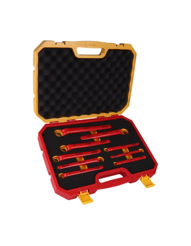 Set of ring spanners VDE 1000V insulation 9 pieces