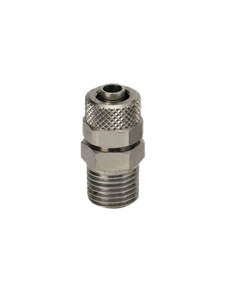 Racor recto macho cónico 1/8 tubo 10/8  - Metal Work|adajusa