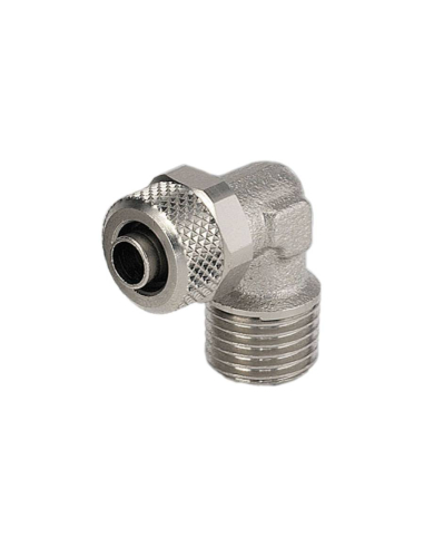 Racor codo macho cónico 1/8 tubo 8/6 Serie C - Metal Work|adajusa