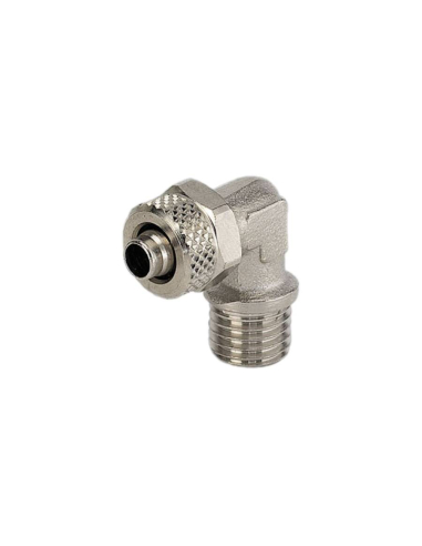 Encaixe de cotovelo macho M12X1.5 para tubo 8/6 Série C - Metal Work