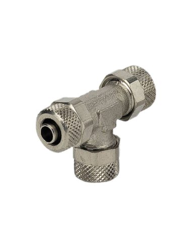 Racor T intermedio tubo 8/6 Serie C - Metal Work|adajusa