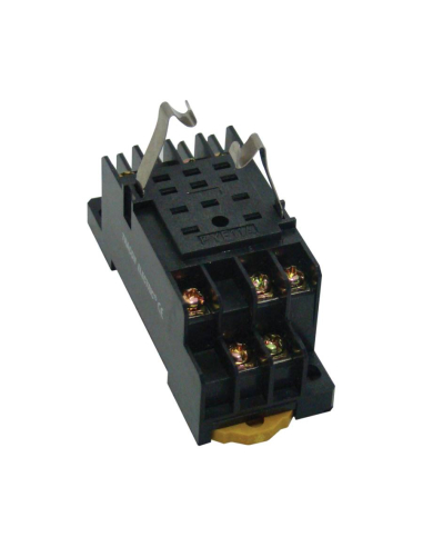 Base com braçadeira para relé de pino plano de 3 contatos