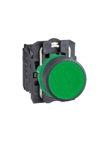 Green push button open contact (NO) - SCHNEIDER