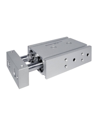 Cilindro pneumático compacto com hastes paralelas 25x10mm duplo efeito Série CG02 - Aignep