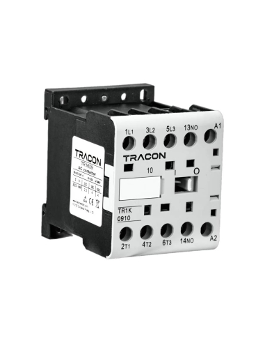 Minicontactor trifásico 9A 24Vac contacto auxiliar cerrado NC Serie TR1K