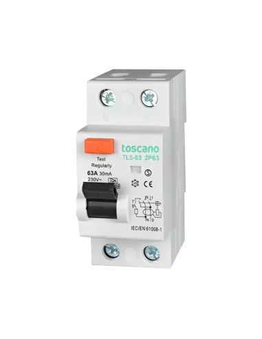 Diferencial 2 polos 40A 300mA clase A - Toscano