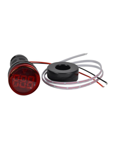 0-100 Digital Panel Ammeter Circular 22mm