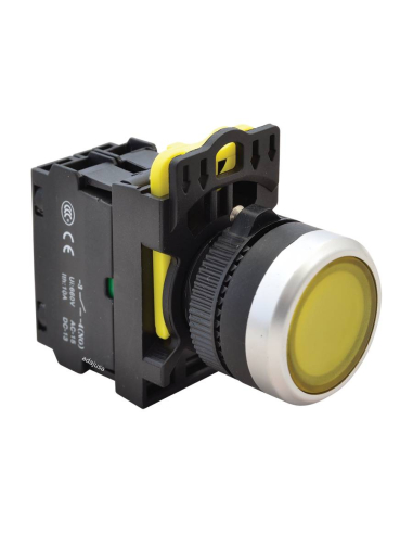 Yellow pushbutton with open contact (NO) - NY Series
