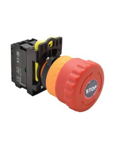 Pulsador emergencia 40mm con indicación Tracon | Adajusa