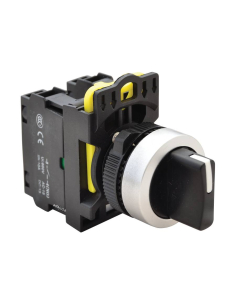 3-position electric selector switch with 2NO return, 22mm NYK3-S32BK | ADAJUSA | price