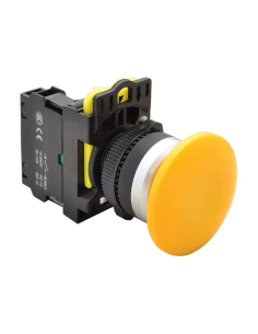 Pulsador seta amarilla 40mm Tracon | Adajusa