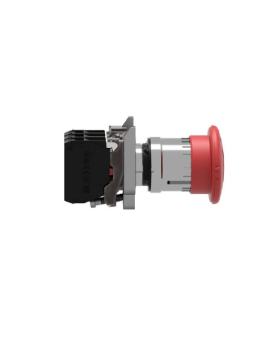 Mushroom stop button diameter 40 metallic 2NC+1NO XB4 SCHNEIDER : ADAJUSA : price
