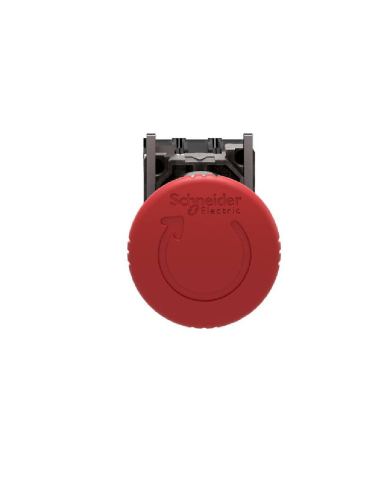 Mushroom stop button diameter 40 metallic 2NC+1NO XB4 SCHNEIDER : ADAJUSA : price