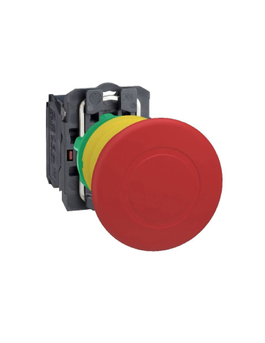 Pulsador parada de emergencia 40mm pulsar-tirar Schneider | Adajusa