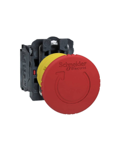 Pulsador parada de emergencia 40mm pulsar-girar Schneider | Adajusa