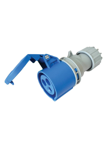 Plug industrial female CEE 16A 2 Pole TICS-213H| ADAJUSA : price