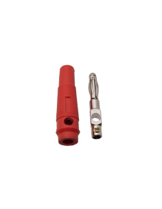 Male banana plug 4mm red : ADAJUSA : price 2