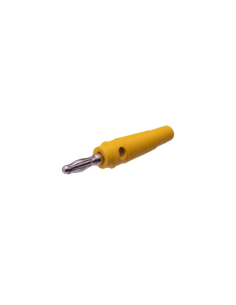Conector banana macho 4mm amarillo | Adajusa