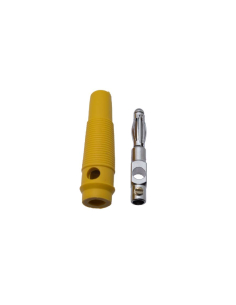 Conector banana macho 4mm amarillo | Adajusa 2