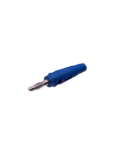 Conector banana macho 4mm azul | Adajusa