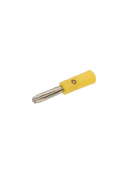 Conector banana macho 4mm amarillo | Adajusa