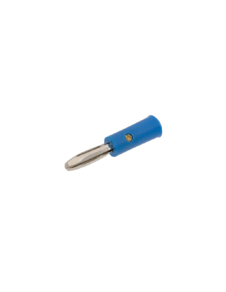 Conector banana macho 4mm azul | Adajusa